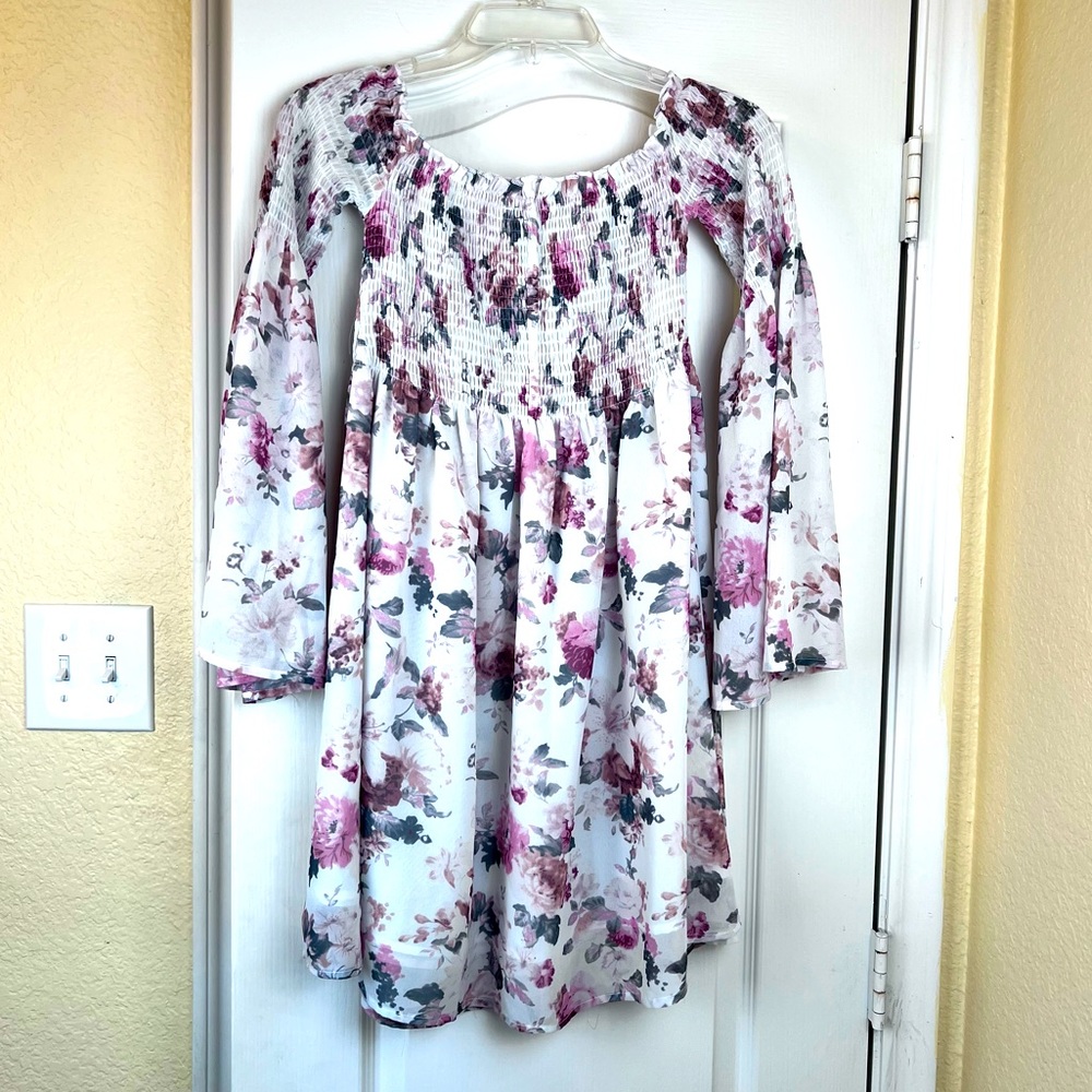 Shein Floral Off The Shoulder Dress Size S